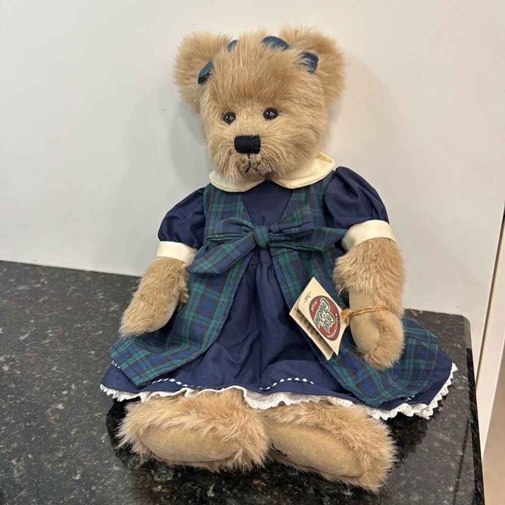 GANZ Cottage Collectibles Paula-Girl Bear w' Dress Jointed Plush  18" 1999